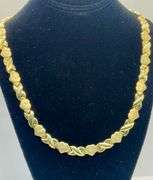 14K Yellow Gold Italian Heart Chain