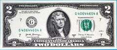 Superb Crisp 2017A $2 Note Chicago Fancy Radar Serial Number 40644604!