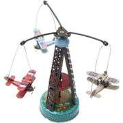 Classic Retro Wind-Up Airplane Carousel Toy