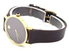 Vintage Movado museum Zenith quartz brown dial watch