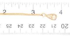 18kt Yellow gold pave diamond drop pendant on chain