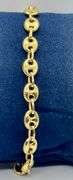 18K Yellow Gold Italian Anchor Mariner Bracelet