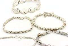 Vintage 925 sterling silver group lot of 6 bracelets