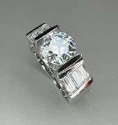 Sparkling 2.75 Ct VVs1 -Fire Mossanite Ring