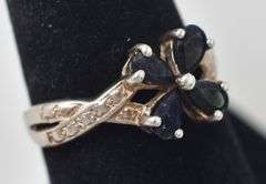 Blue Sapphire Gemstone Ring in Sterling Silver