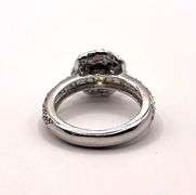 Dazzling 3.4 Ct VVs1 Golden Amber Green Lab Diamond Ring