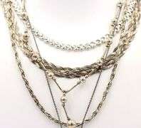 Vintage 925 sterling silver lot of 5 necklaces