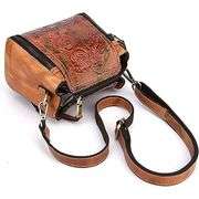 Leather Rose Crossbody Bag