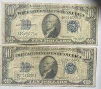 $10 1934 C & D Silver Certificates