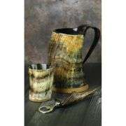 Handmade Viking Drinking Horn Set