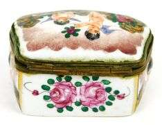 Antique Capodimonte Cherub Box