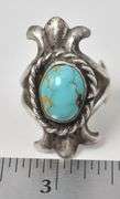 Native American Turquoise Gemstone Ring in Sterling Silver