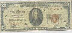 $20 Philadelphia National Currency Series of 1929