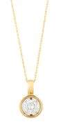 Jean Francois Albert 0.74ct Round Diamond Solitaire Pendant Necklace in 18K