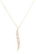 14kt Yellow gold 1/2ctw diamond leaf pendant on chain