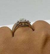 14K White Gold Round Brilliant Cut Diamond Engagement Ring