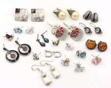 Group lot of Vintage 925 sterling silver earrings