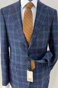 New Arrival Navy Plait Slim Fit Sit, Made in Italy