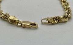 14K Yellow Gold Twisted Rope Bracelet