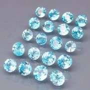 Vibrant blue! 5.72ct 20pc Cambodian Zircon set