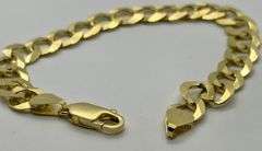 14K Yellow Gold Italian Curb Link Bracelet