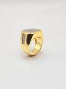Men's 14 Kt Gold Plate 6.25 Cttw Lab Simulated Diamond Ring