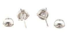 2.22ctw Round Diamond Solitaire Stud Earrings in 14K