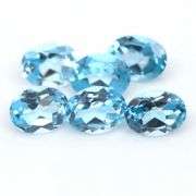 Matched! 6 piece 14.21ct full fire sky blue Topaz set