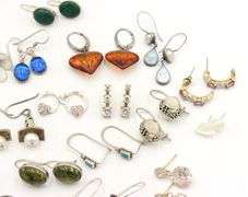 Group lot of Vintage 925 sterling silver earrings