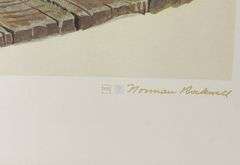 Highly Collectible Norman Rockwell Lithograph in Gold Frame