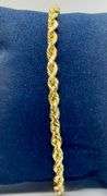 14K Yellow Gold Twisted Rope Bracelet