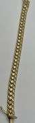 14K Yellow+White Gold Italian Brushed Bracelet