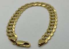 14K Yellow Gold Italian Curb Link Bracelet