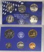 5 US Proof Set Lot 1970-2001