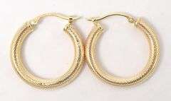 Perfect 14k Yellow Gold Hoop Earrings