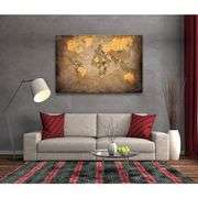 World Map Canvas Wall Art Ready to Hang