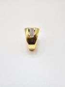 Men's 14 Kt Gold Plate 6.25 Cttw Lab Simulated Diamond Ring