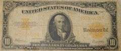 1922 $10 LARGE SIZE GOLD CERTIFICATE NOTE FR.1173 PCGS CHOICE FINE 15