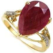 6.0 CT RUBY 10KT SOLID GOLD RING