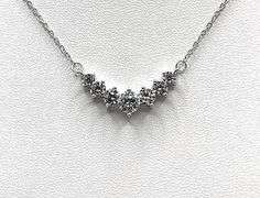 Sparkling 2.25 Ctw 7 Stone VVs1 Lab Simulated Diamond Necklace