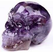Natural Amethyst Crystal Skull