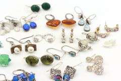 Group lot of Vintage 925 sterling silver earrings