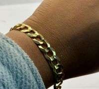 14K Yellow Gold Italian Curb Link Bracelet