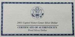 2001-P $1 U.S. Capitol Visitor Center PR DCAM