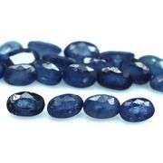 Richly colored 7.10ct ink blue Sapphire set from Madagascar