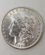 1886 Morgan Silver Dollar, About Uncirculated