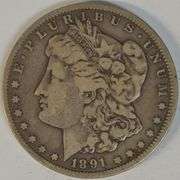 Key date 1891-CC Morgan Silver Dollar in nice condition