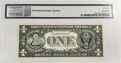 Superb Crisp 1988 $1 Note Cleveland Repeater Serial Number 32063206 PMG 65!