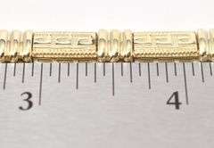 Shiny 14K Yellow Gold Greek Key Bracelet