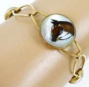 Vintage Gold Filled Crystal Essex Horse Bracelet